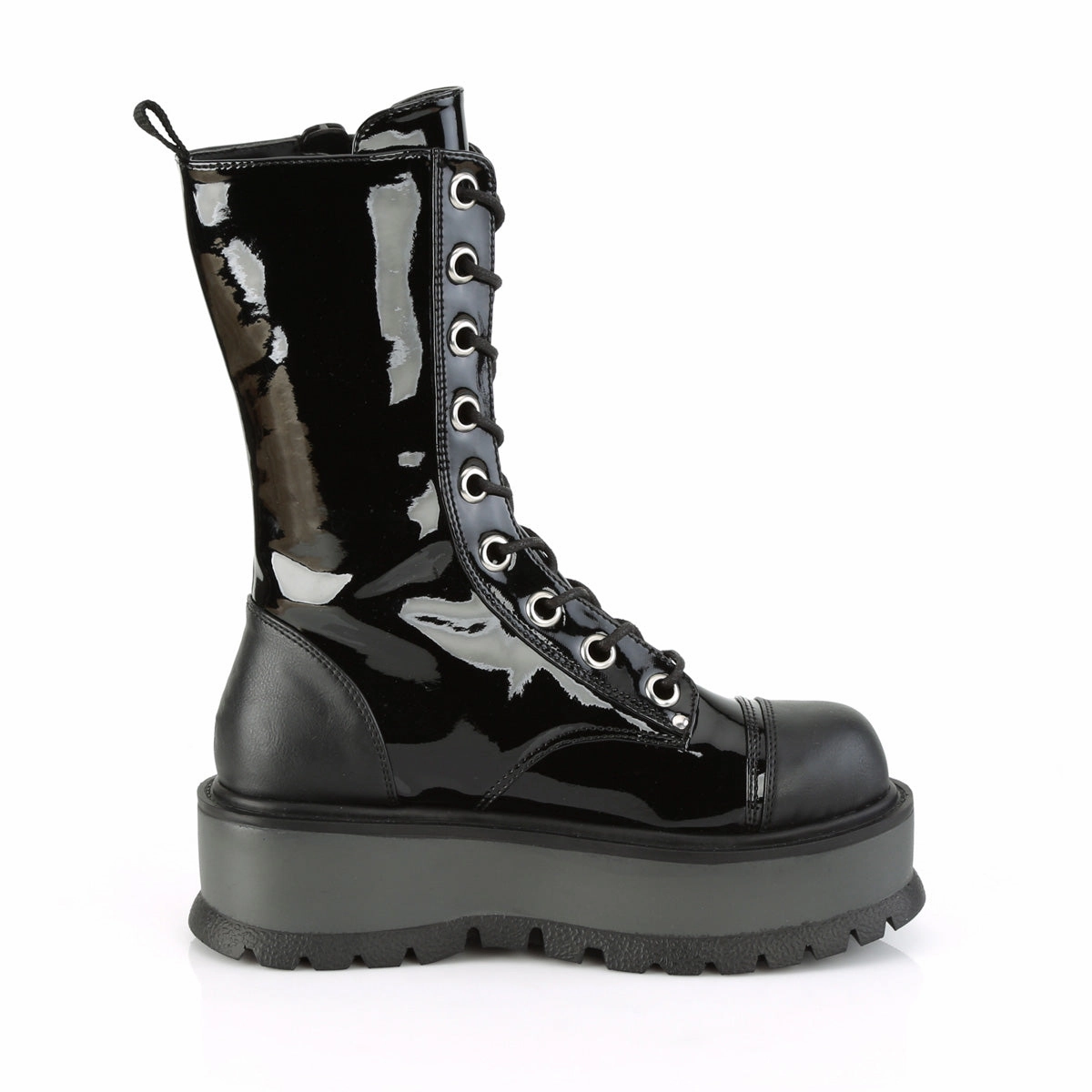 SLACKER-220  Black Patent-Vegan Leather