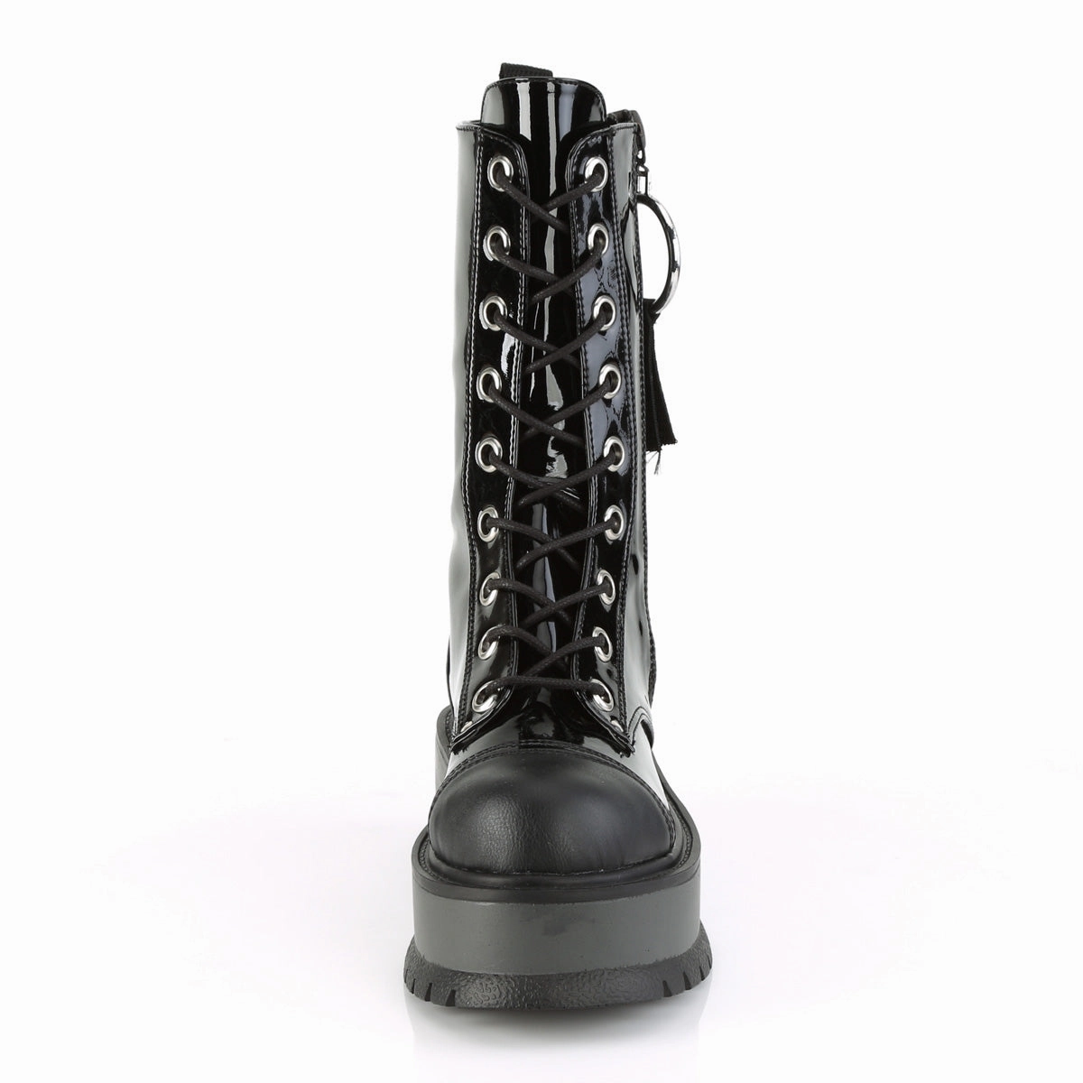 SLACKER-220  Black Patent-Vegan Leather