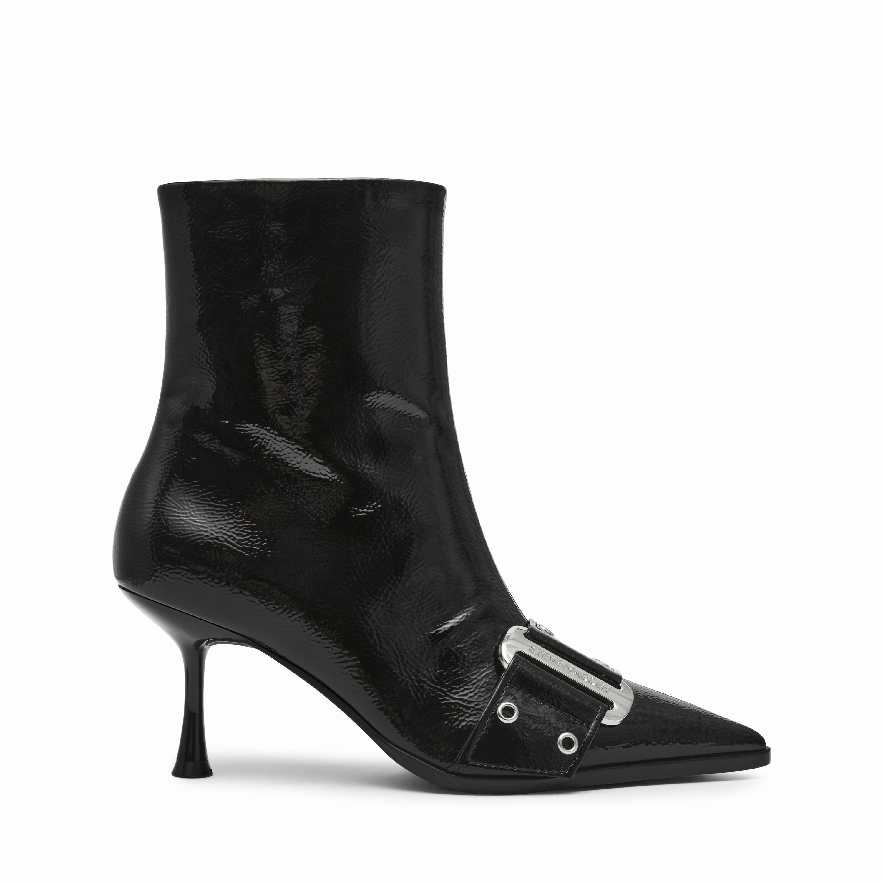 Slinger Bootie BLACK CRINKLE PATENT