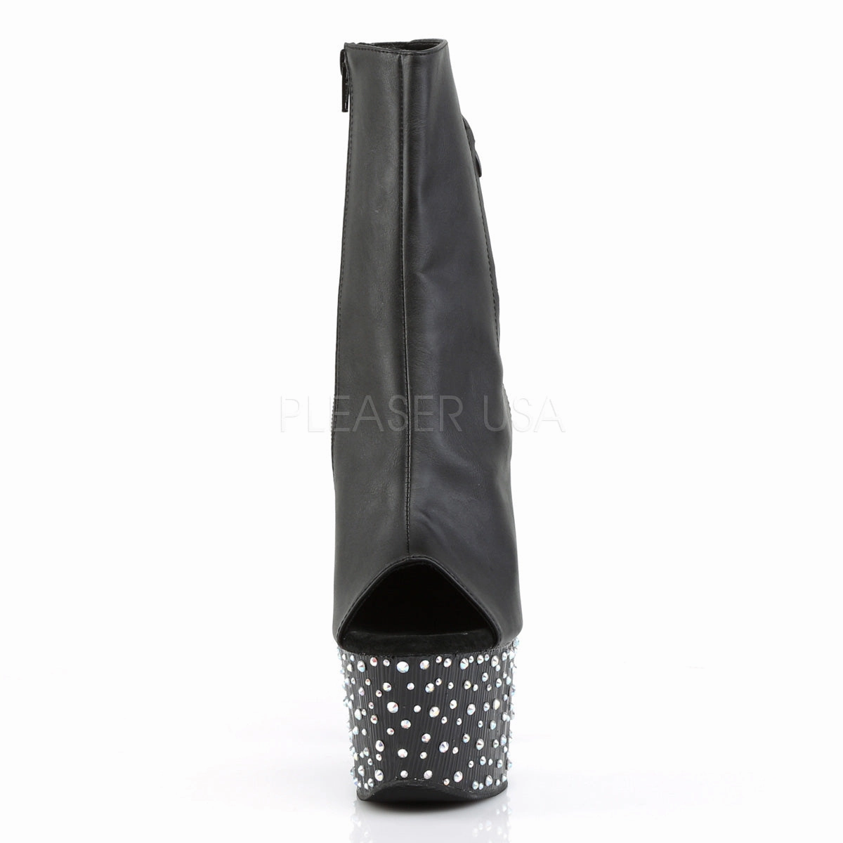 STARDANCE-1018-7  Black Faux Leather/Black-Silver Multi RS
