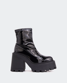 Tana Black Shiny Leather