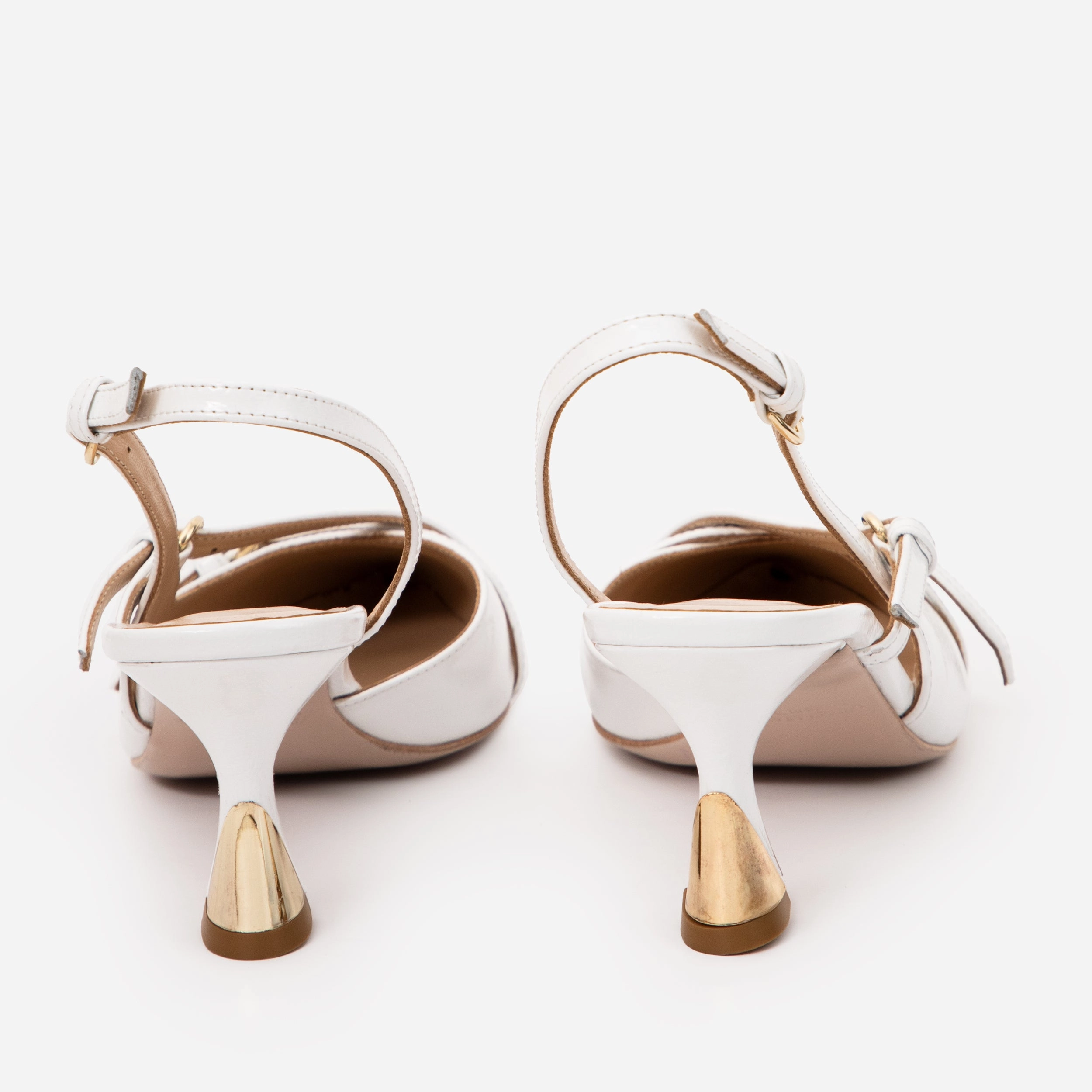 The Atlantic White Leather Slingback Women Sandal