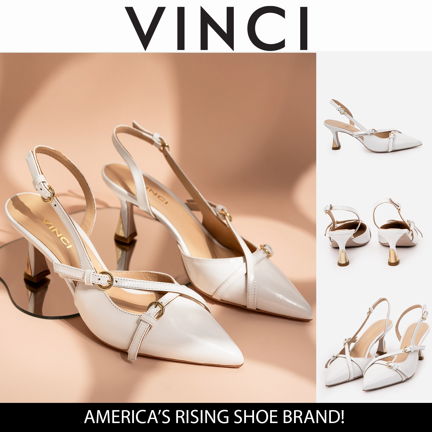 The Atlantic White Leather Slingback Women Sandal