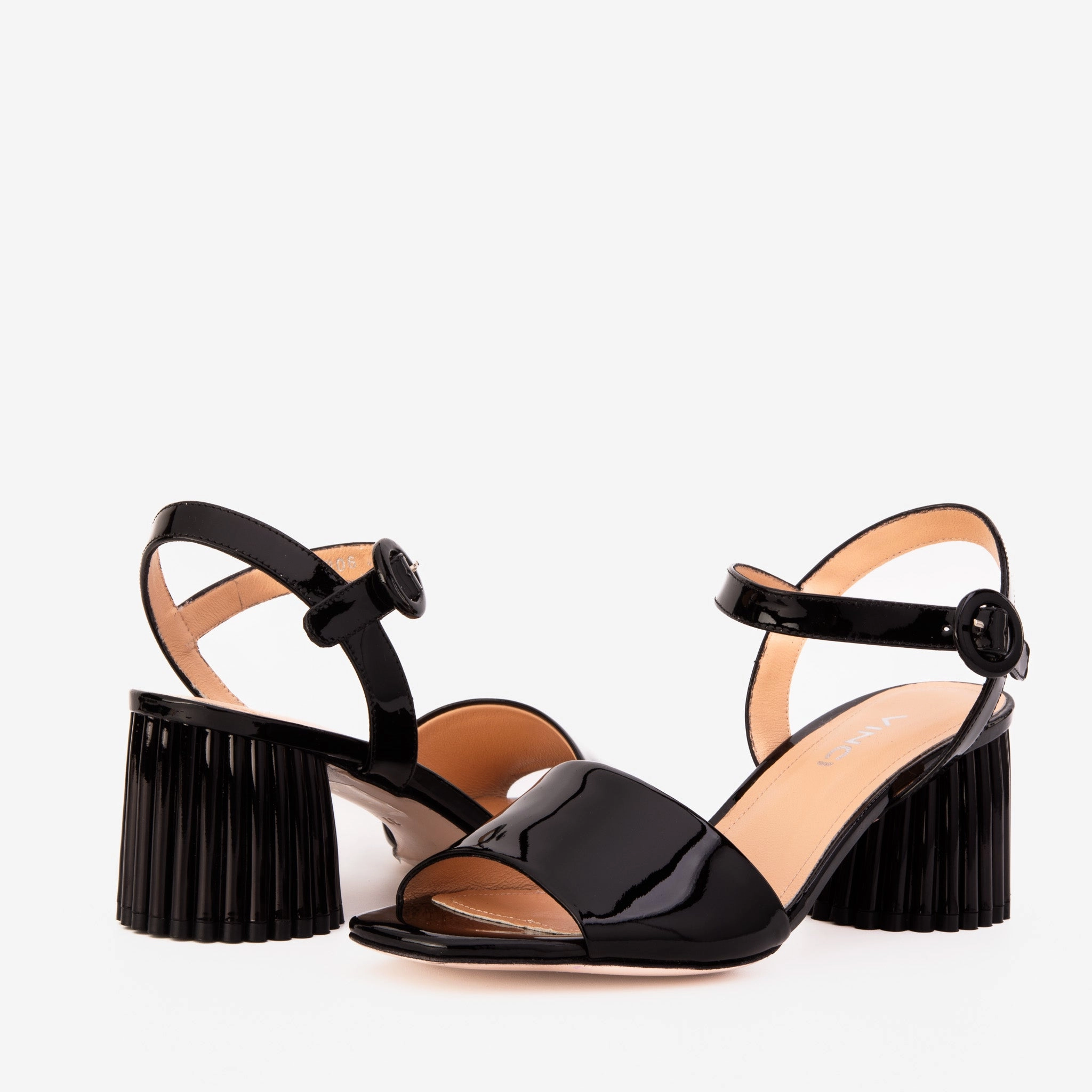 The Bamba Black Patent Leather Women Sandal