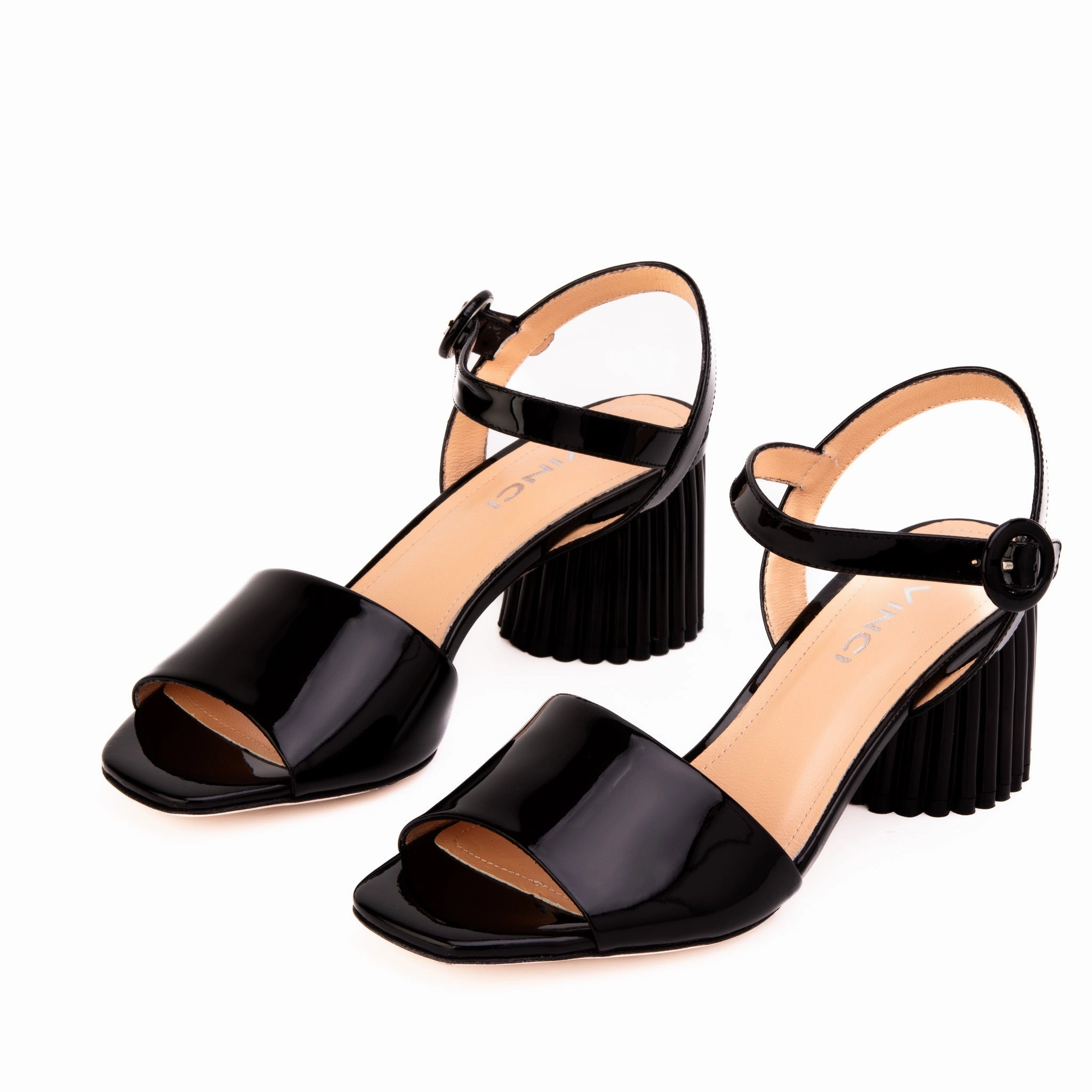 The Bamba Black Patent Leather Women Sandal