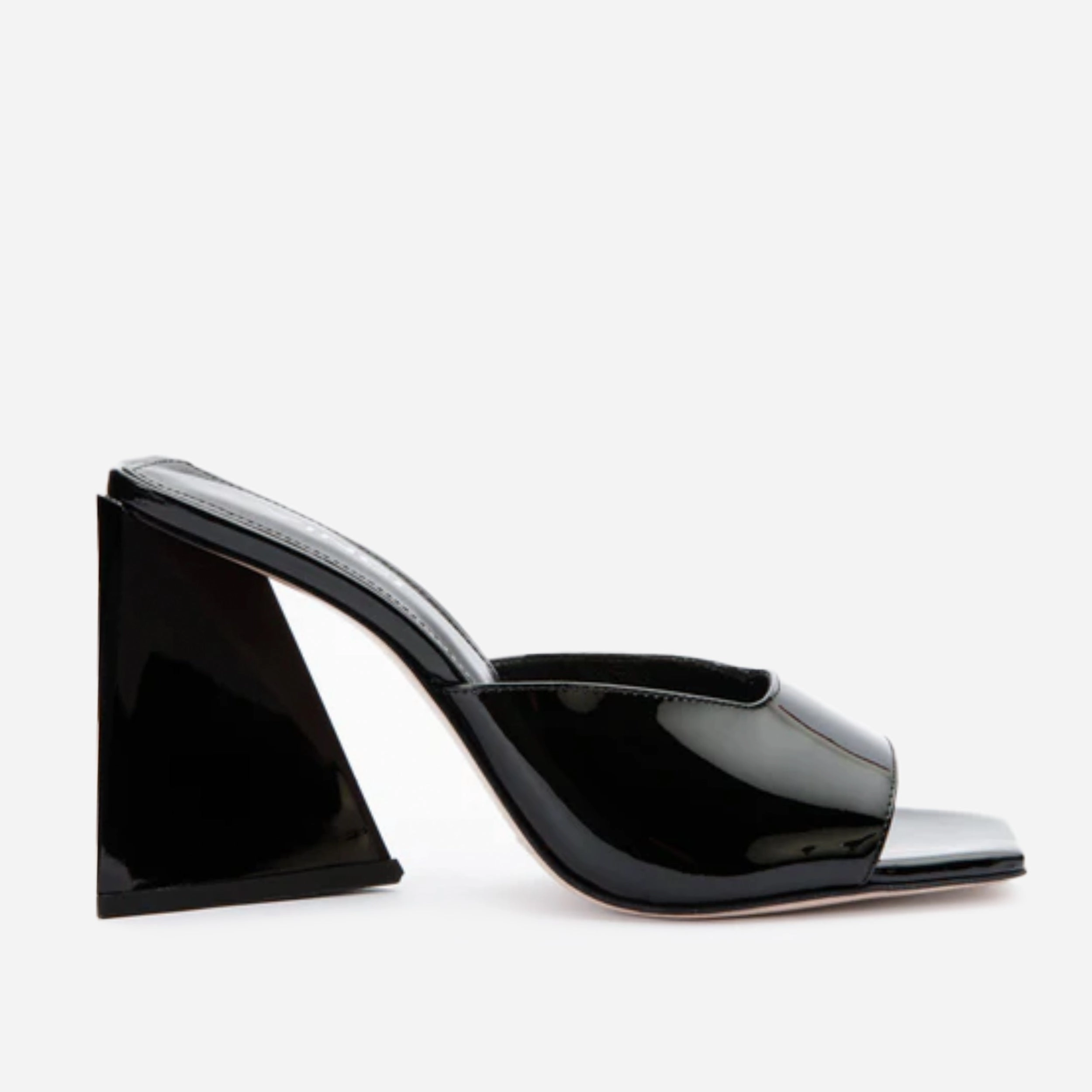 The Butterfly Block Heel Black Patent Leather Women Sandal Final Sale!