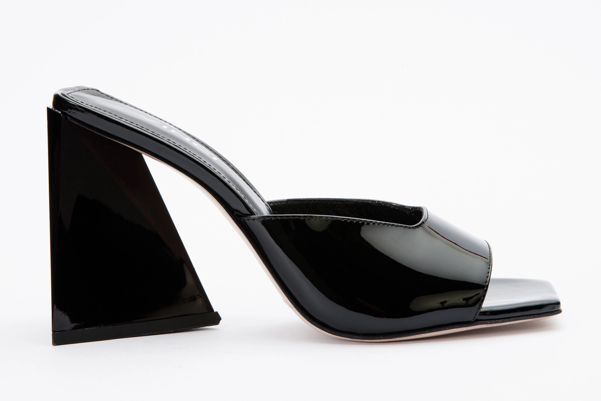The Butterfly Block Heel Black Patent Leather Women Sandal Final Sale!