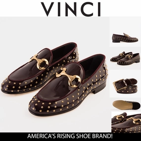 The Jupiter  Shoe Burgundy Spike Leather  Bit Dress Loafer Limited Edition Men Shoe
