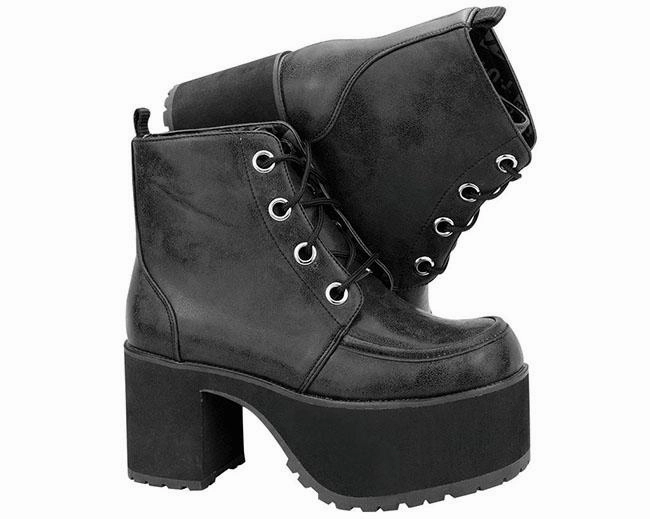 TUK-A8663L Distressed Ankle Nosebleed Boots