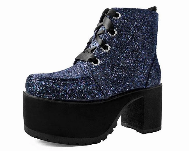 TUK-A9274L Black Jewels Glitter Nosebleed Boot