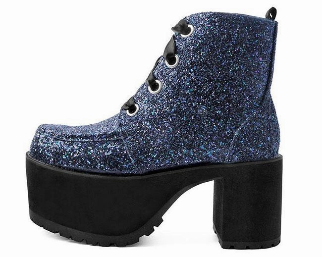TUK-A9274L Black Jewels Glitter Nosebleed Boot