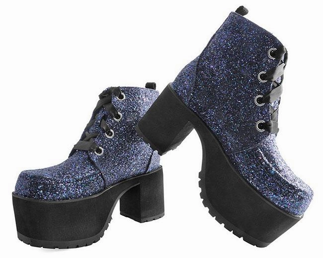 TUK-A9274L Black Jewels Glitter Nosebleed Boot
