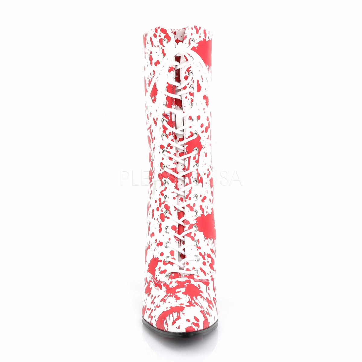 VICTORIAN-120BL  White-Red Patent