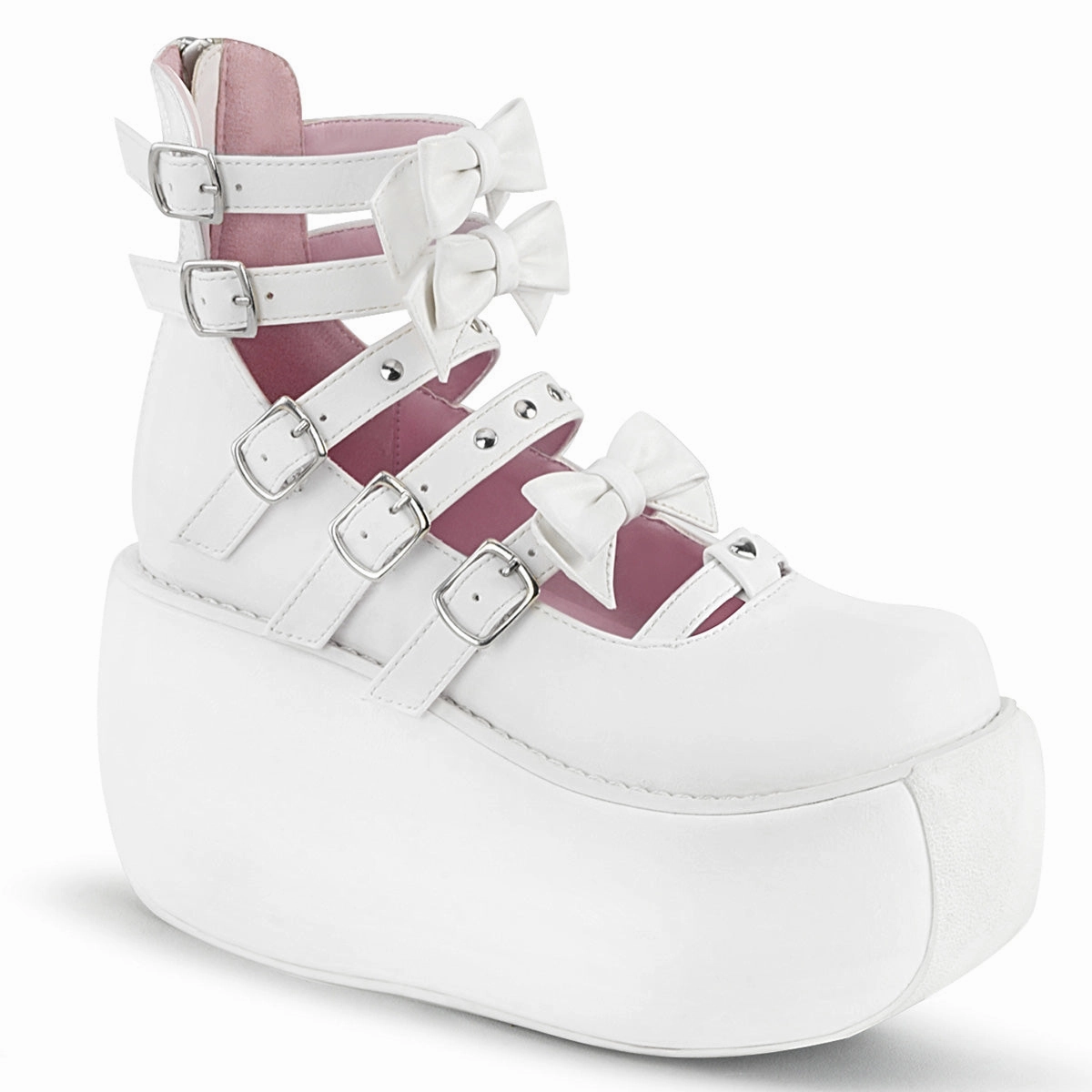 VIOLET-45  White Vegan Leather