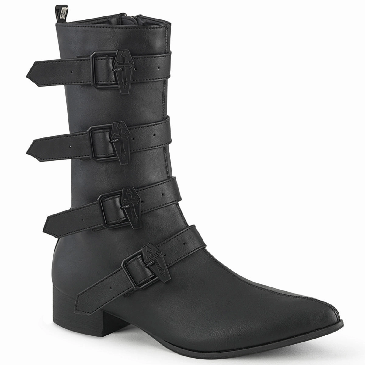 WARLOCK-110-C  Black Vegan Leather