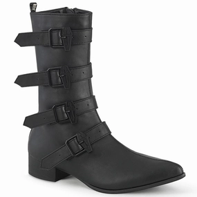 WARLOCK-110-C  Black Vegan Leather