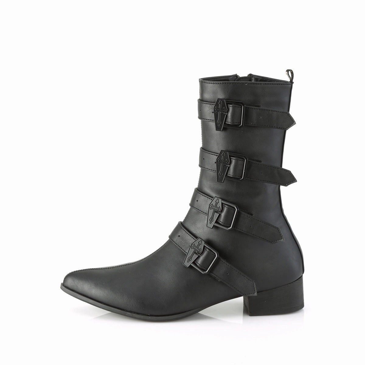 WARLOCK-110-C  Black Vegan Leather