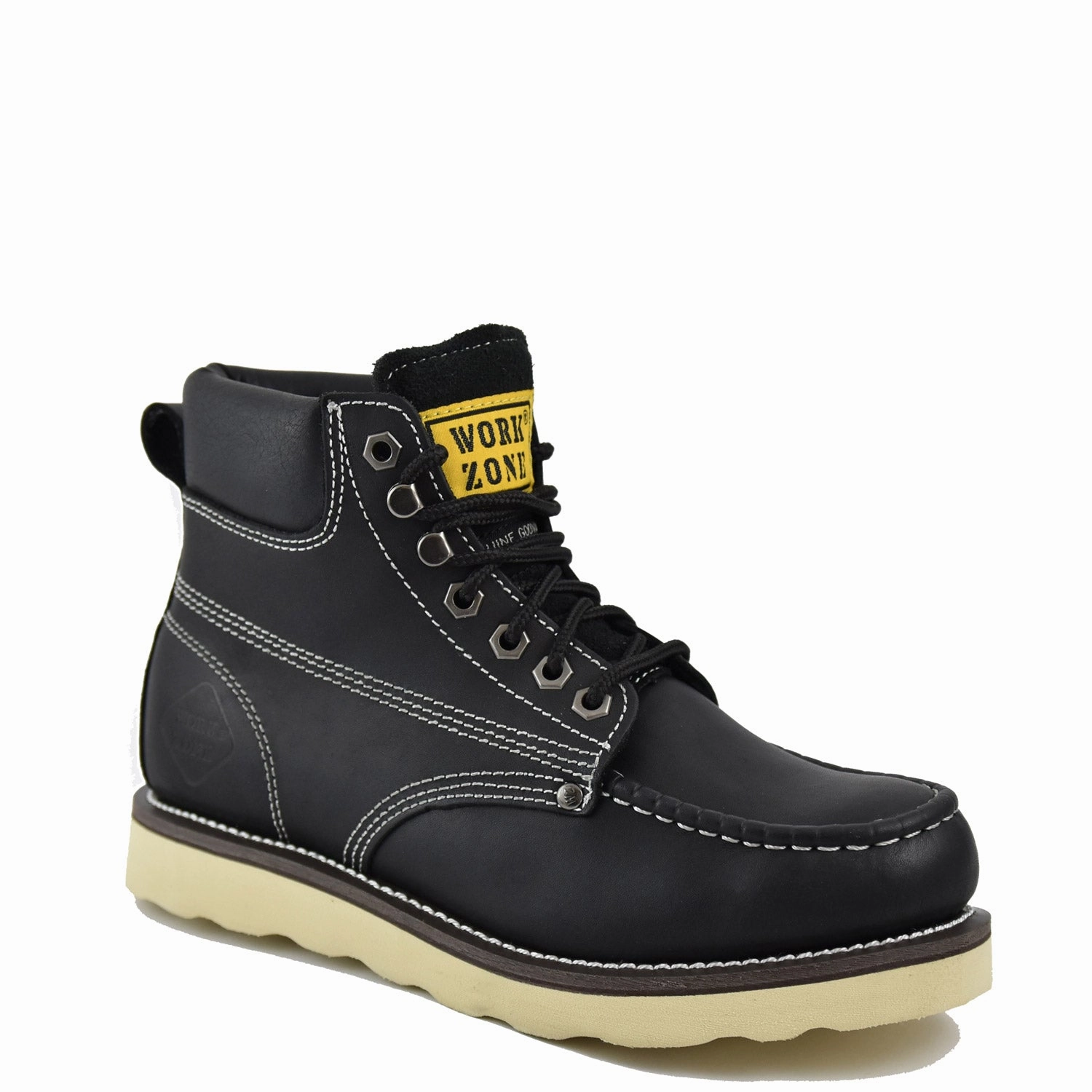 Work Zone Men's Moc-Toe 6" Soft Toe Work Boot